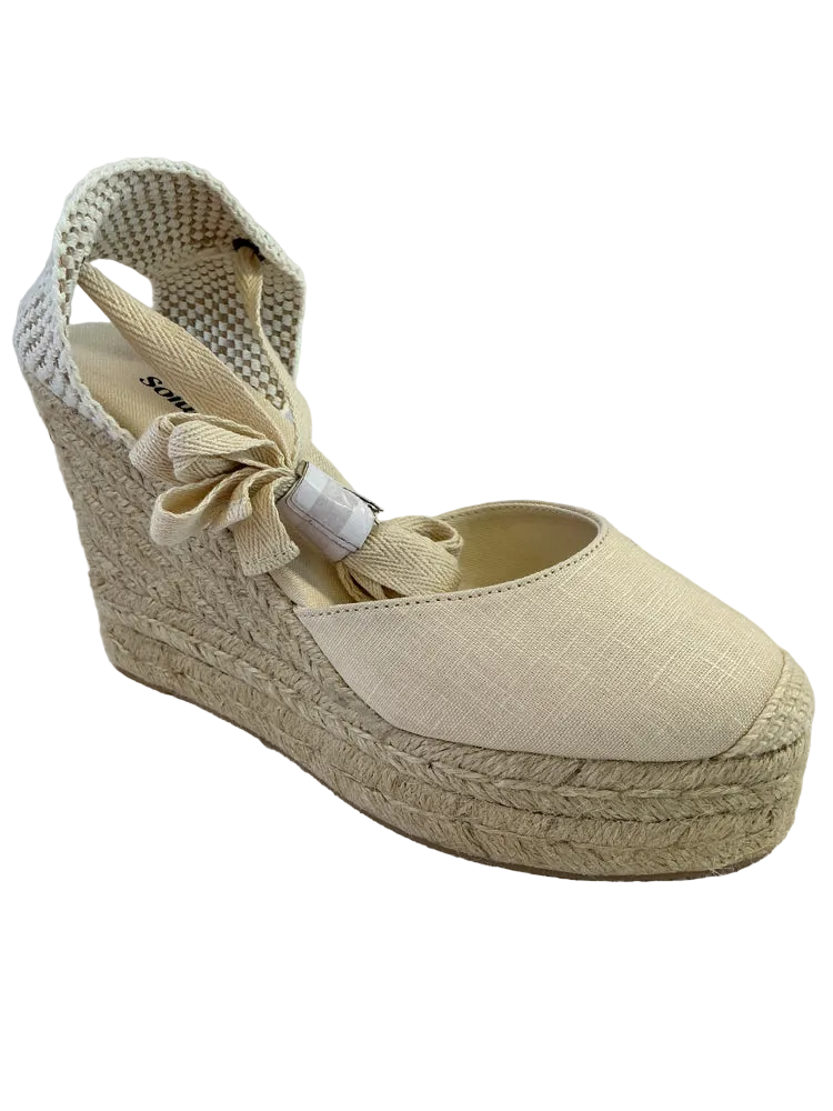 Soludos Shoe Size 7 Cream Marseille Wedges