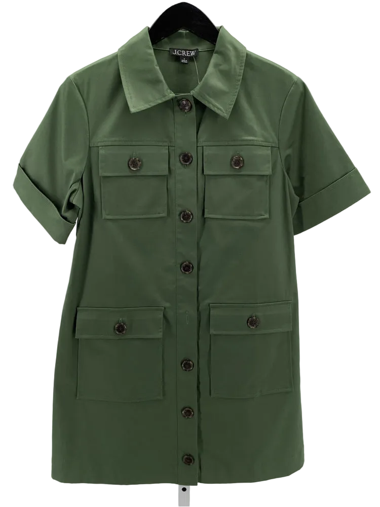 Jcrew Size 6 Green Gamine Dress