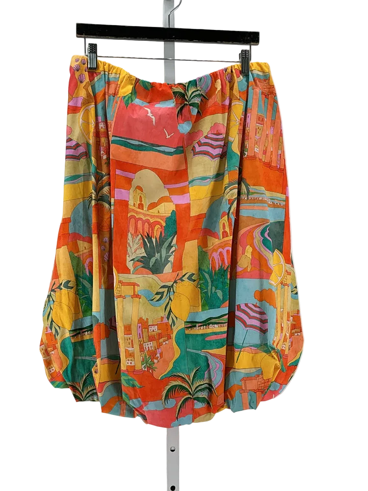 show me your MUMU Size XL Orange Multi Beverly Dress