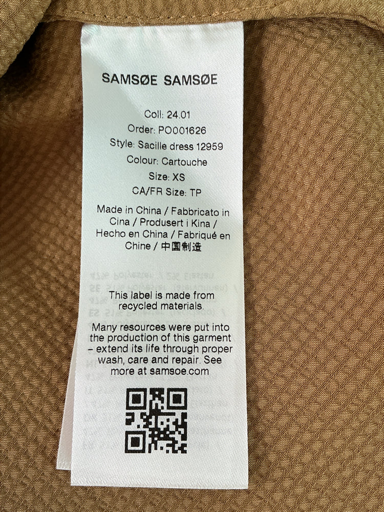 Samsoe Samsoe Size XS Tan Dress
