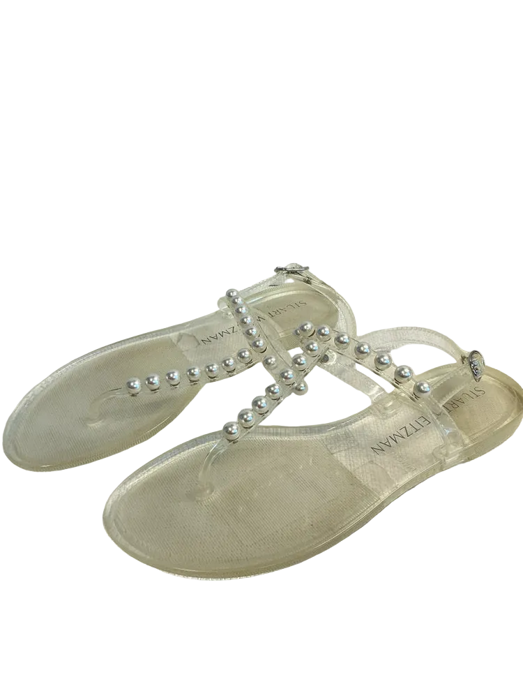 Stuart Weitzman Shoe Size 8 Clear GOLDIE JELLY Sandals