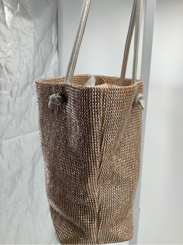 Monserat De Lucca Silver & Tan Tote