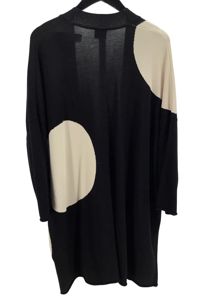 Bitte Kai Rand Size M/L Black & White Bloom Cardigan