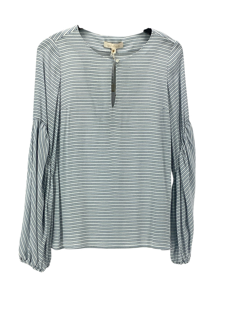 Etcetera Size 00 Blue & White Shirt