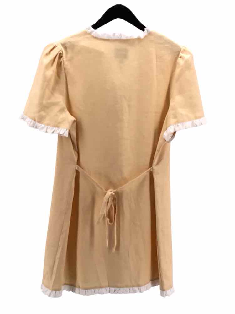 Reformation Size XL Yellow & White Dress