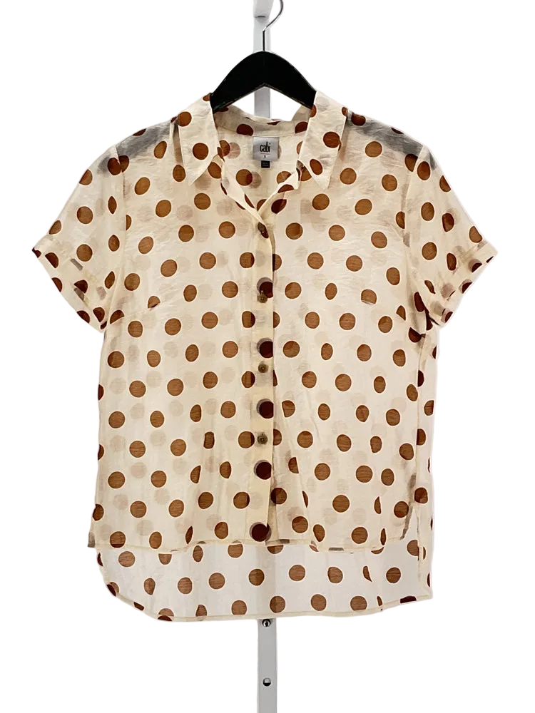 Cabi Size S Tan & Brown Shirt