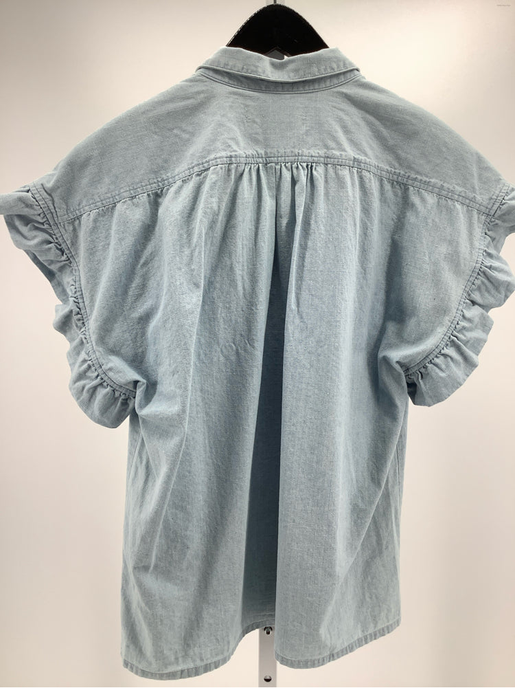 Trovata Birds of Paradis Size M Blue Marianne Shirt