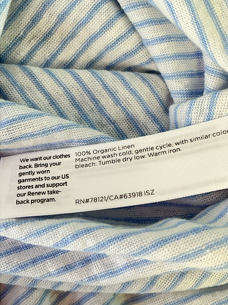 Eileen Fisher Size S Blue & White Shirt