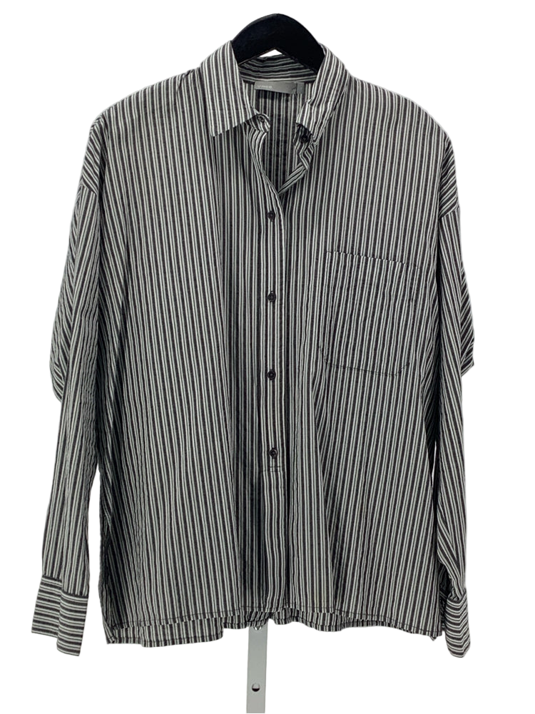 Vince Size S Gray & White Shirt