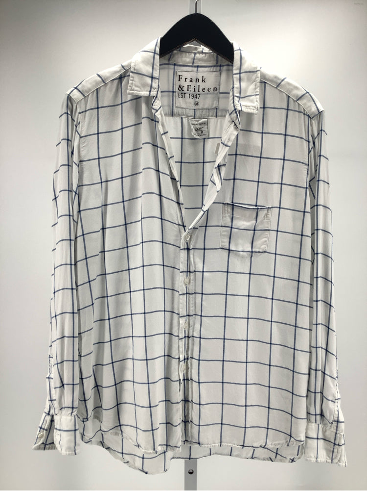 Frank & Eileen Size M White & blue Eileen Shirt