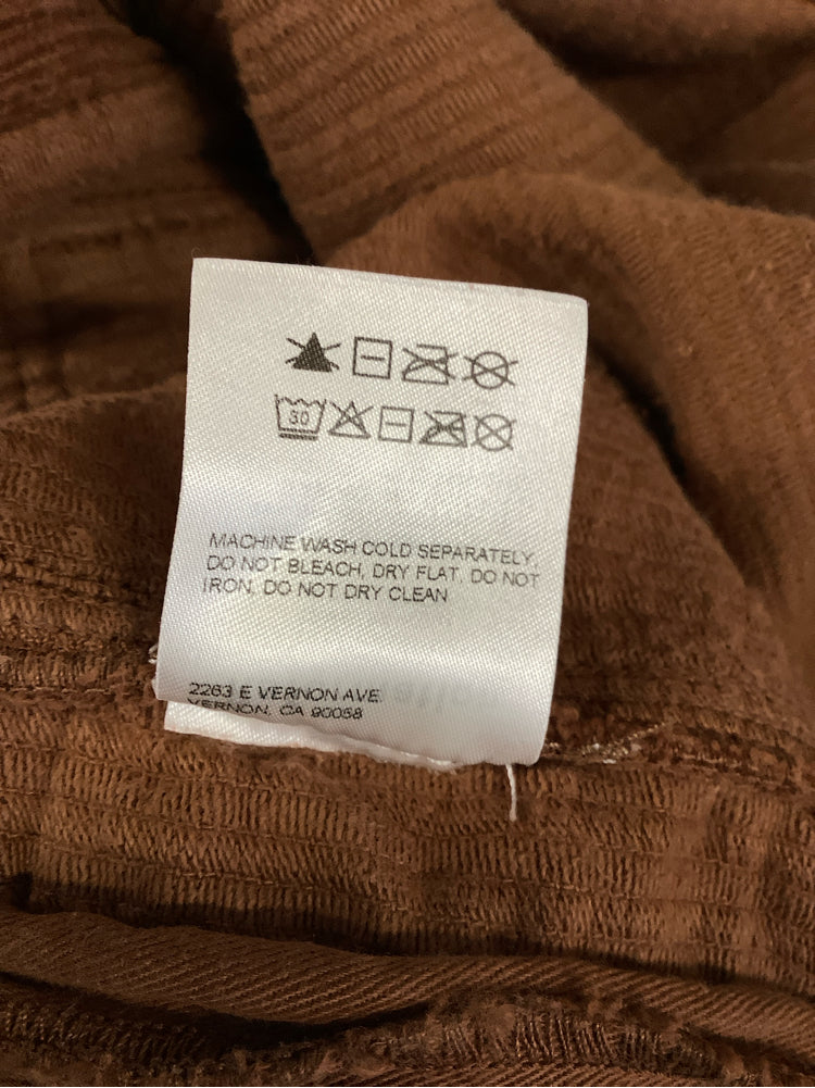 Reformation Size XL Brown Shirt