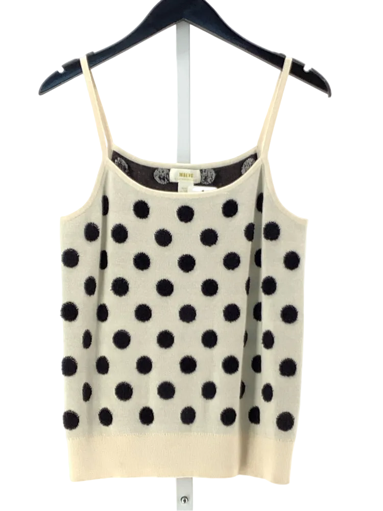 Maeve Size M Cream & Black Tank Top