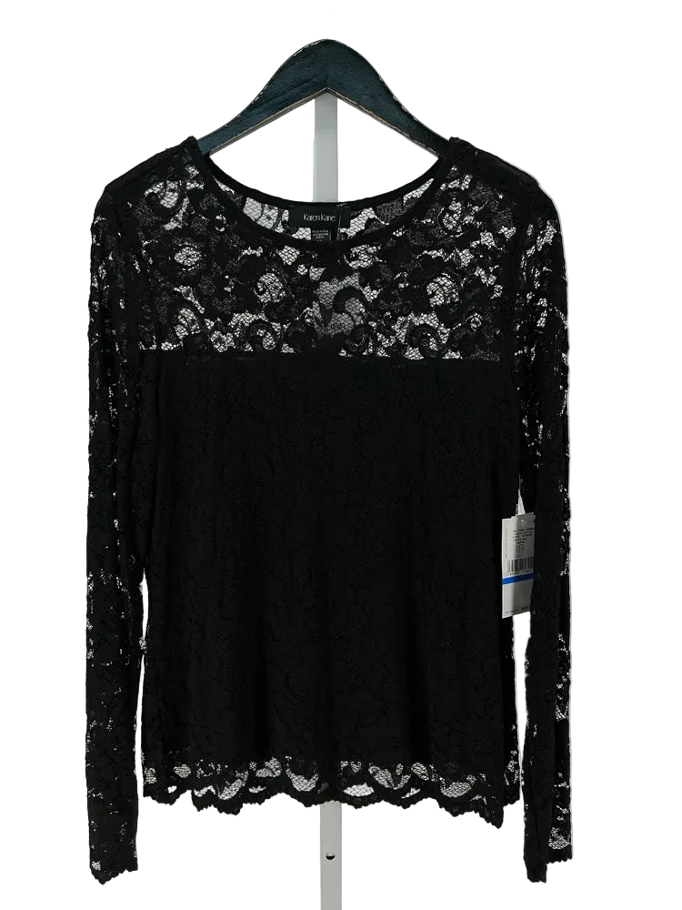 Karen Kane Size XL Black Shirt
