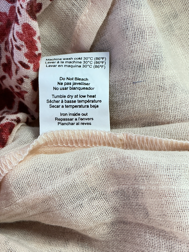 Sundry Size 2 Red & Tan Dress