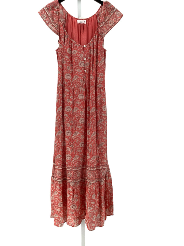 Velvet by Graham Spencer Size M Orange & White Dress