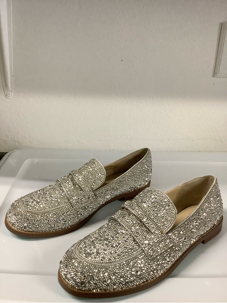 Betsey Johnson Shoe Size 10 Silver Aron Loafers