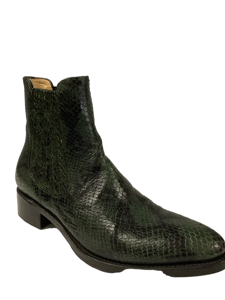 The Office of Angela Scott Shoe Size 7.5 Black & Green Booties