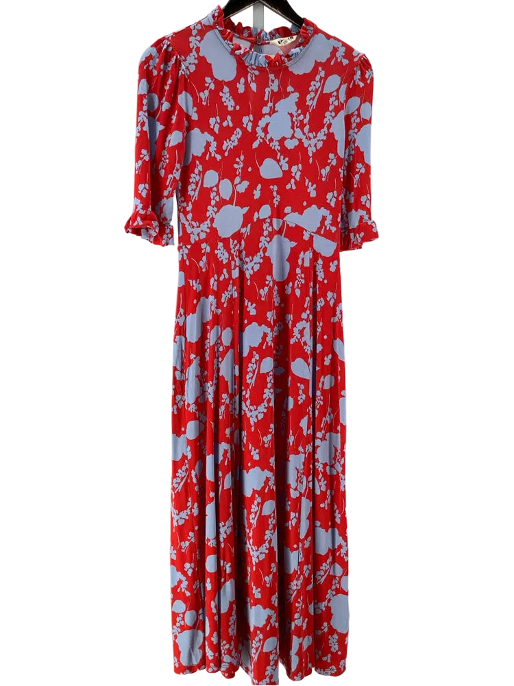 Boden Size 6 Red & Blue Dress