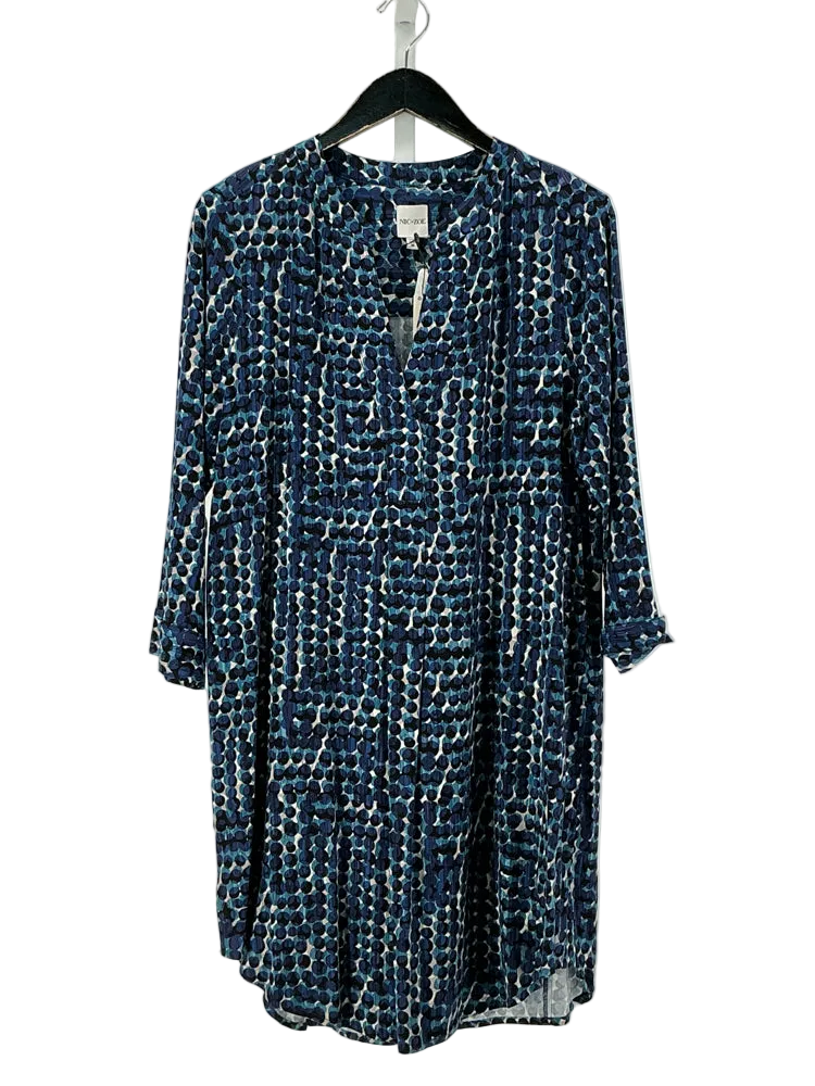 Nic & Zoe Size M Navy multi Dress