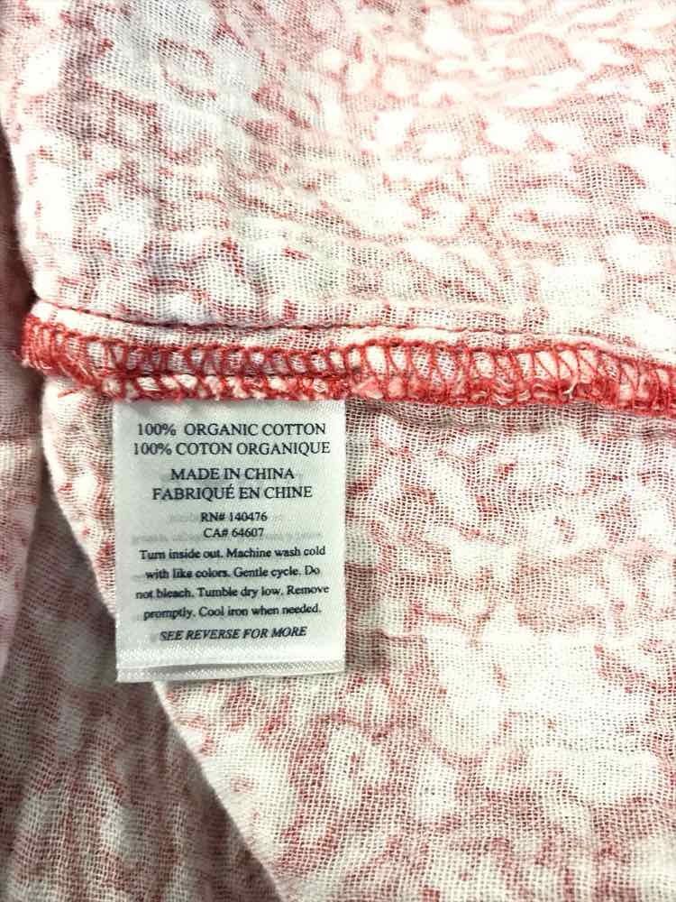 Faherty Size M Red & White Shirt