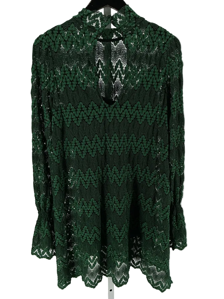 Free People Size S Green & Black Dress