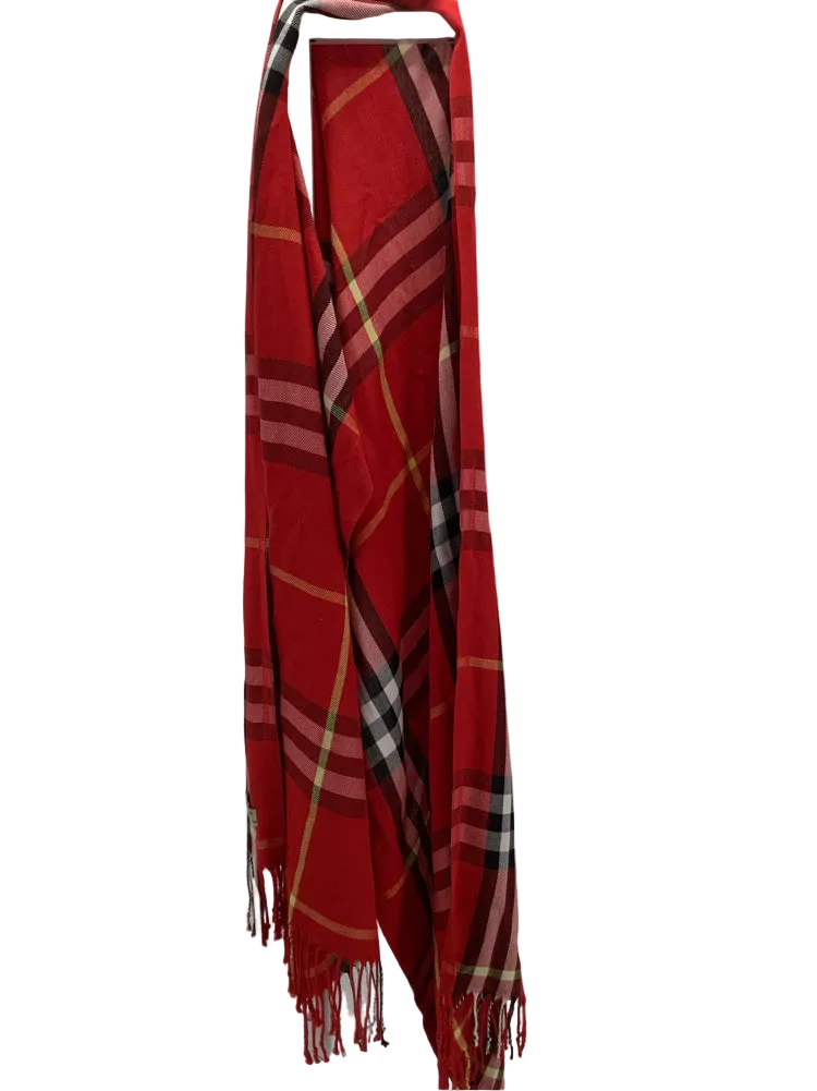 Burberry Red multi Scarf