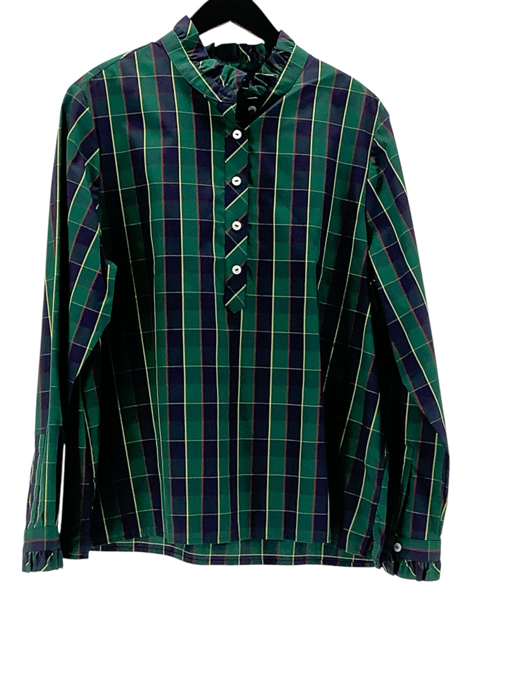 Foxcroft Size L Green multi Shirt