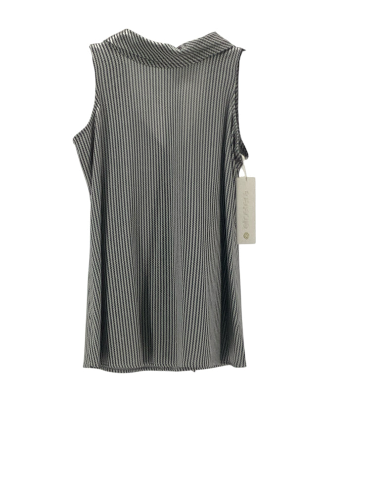 Etcetera Size XS Gray & Navy Shirt