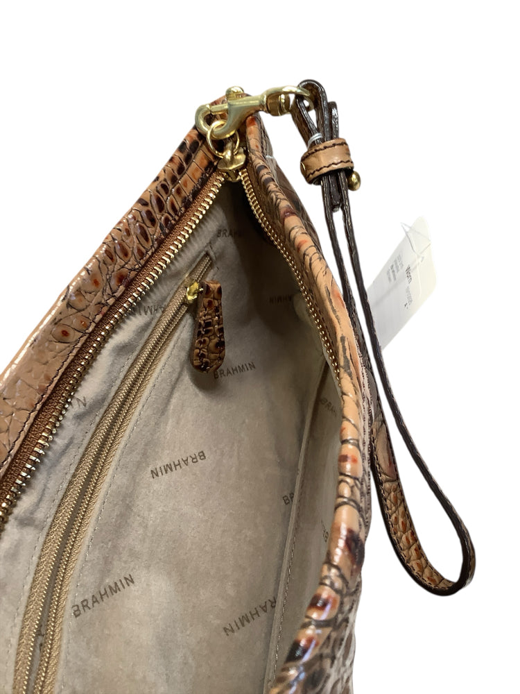 Brahmin Brown Wristlet