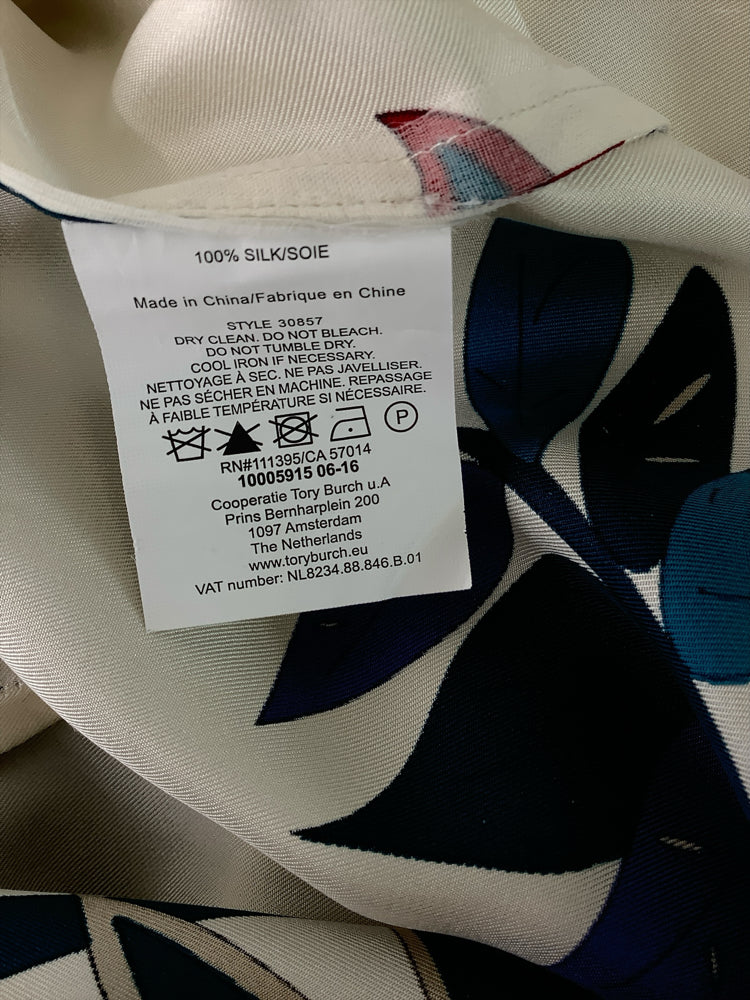 Tory Burch Size 12 Cream multi Dress