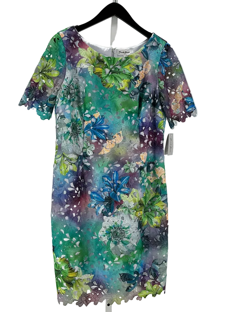 Mercedes Romero Size 4 Blue Multi Dress