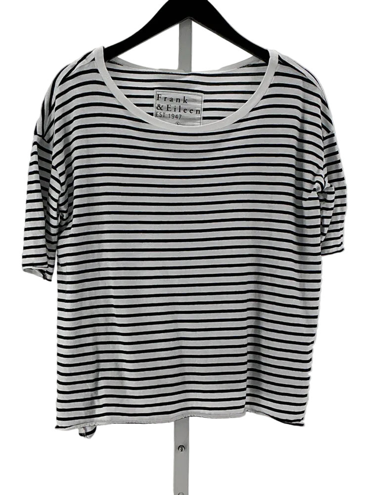 Frank & Eileen Size S Navy & white Shirt
