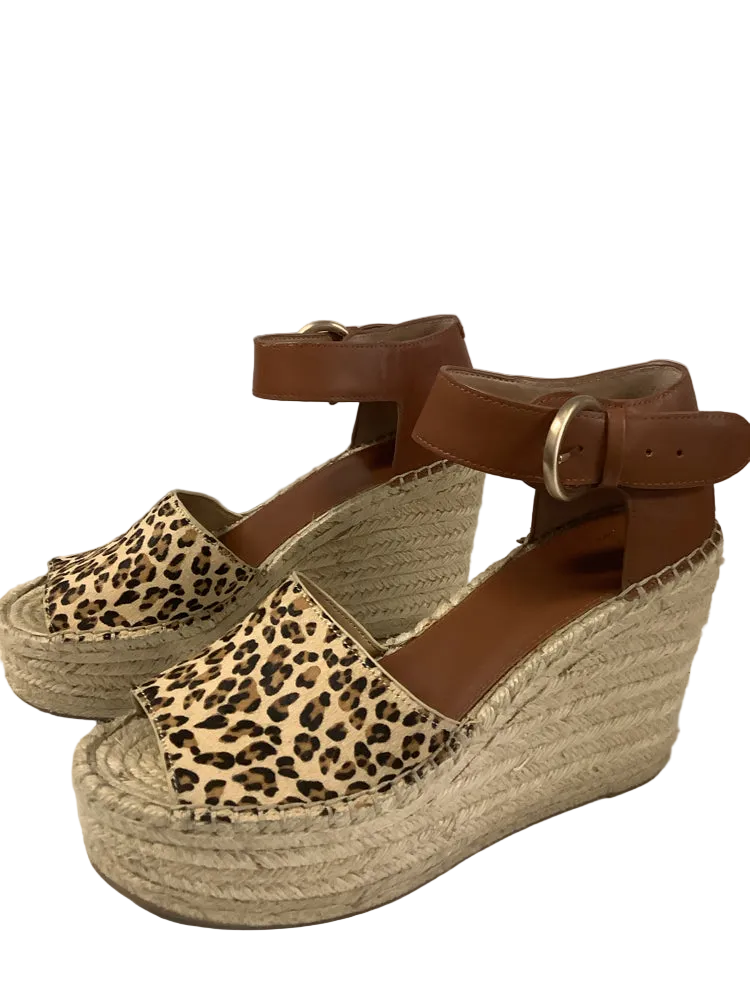 Marc Fisher Shoe Size 8.5 Tan & Brown Alida Wedges