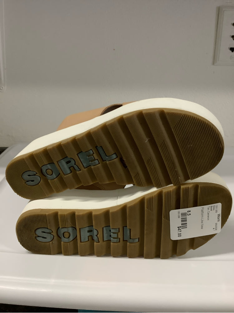 Sorel Shoe Size 8.5 Tan Cameron Slides