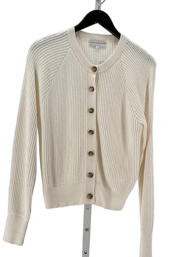 Tenlea Hunter Size S Cream Cardigan