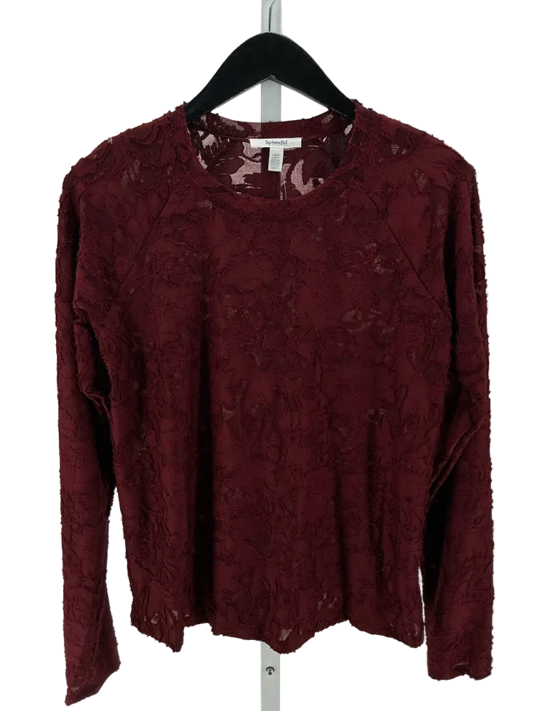 Splendid Size L Burgundy Shirt