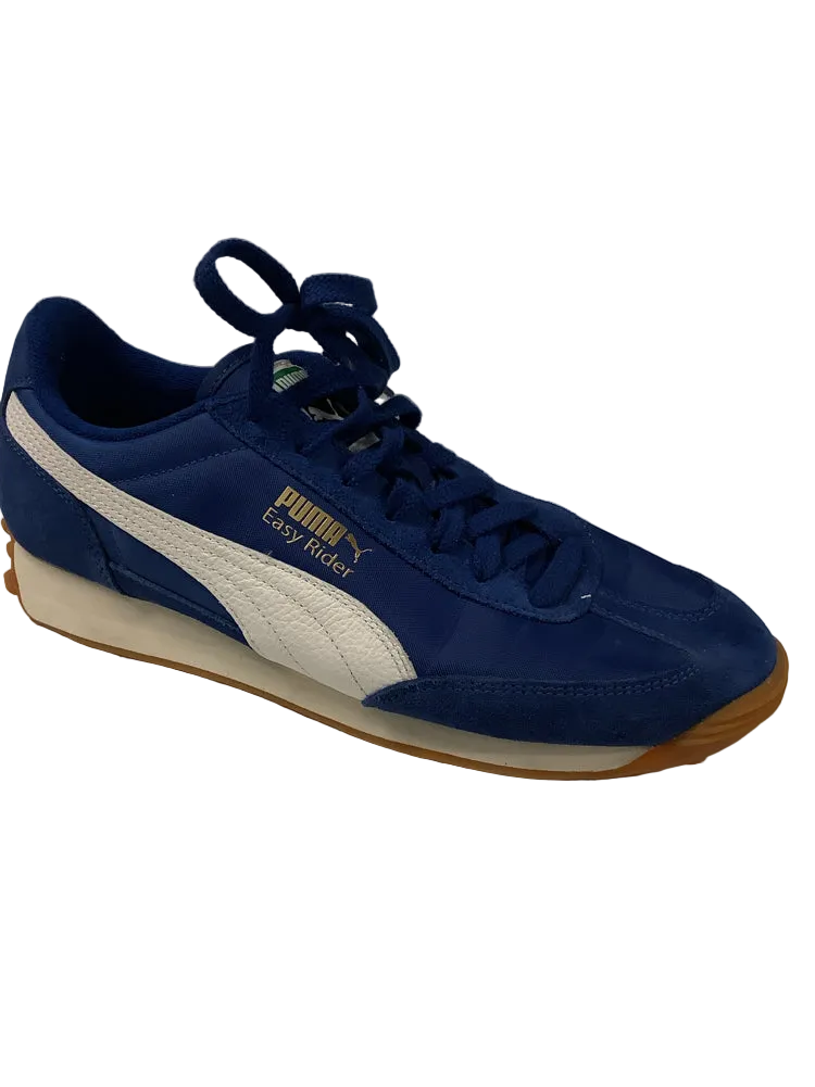 Puma Shoe Size 10.5 Blue & White Easy Rider Sneakers