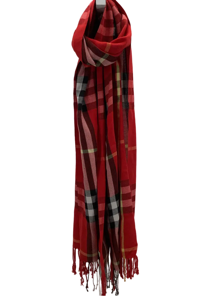 Burberry Red multi Scarf