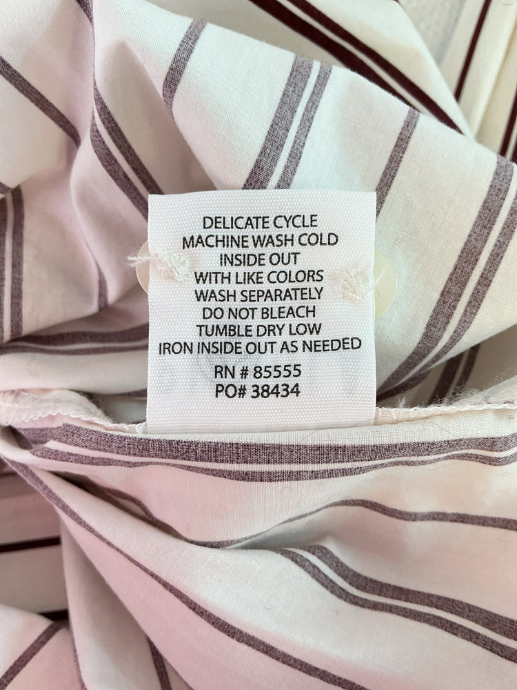 Pistola Size XS Cream & Burgundy Shirt
