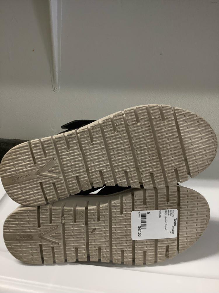 Vionic Shoe Size 9 Black Uptown Sunset Sandals