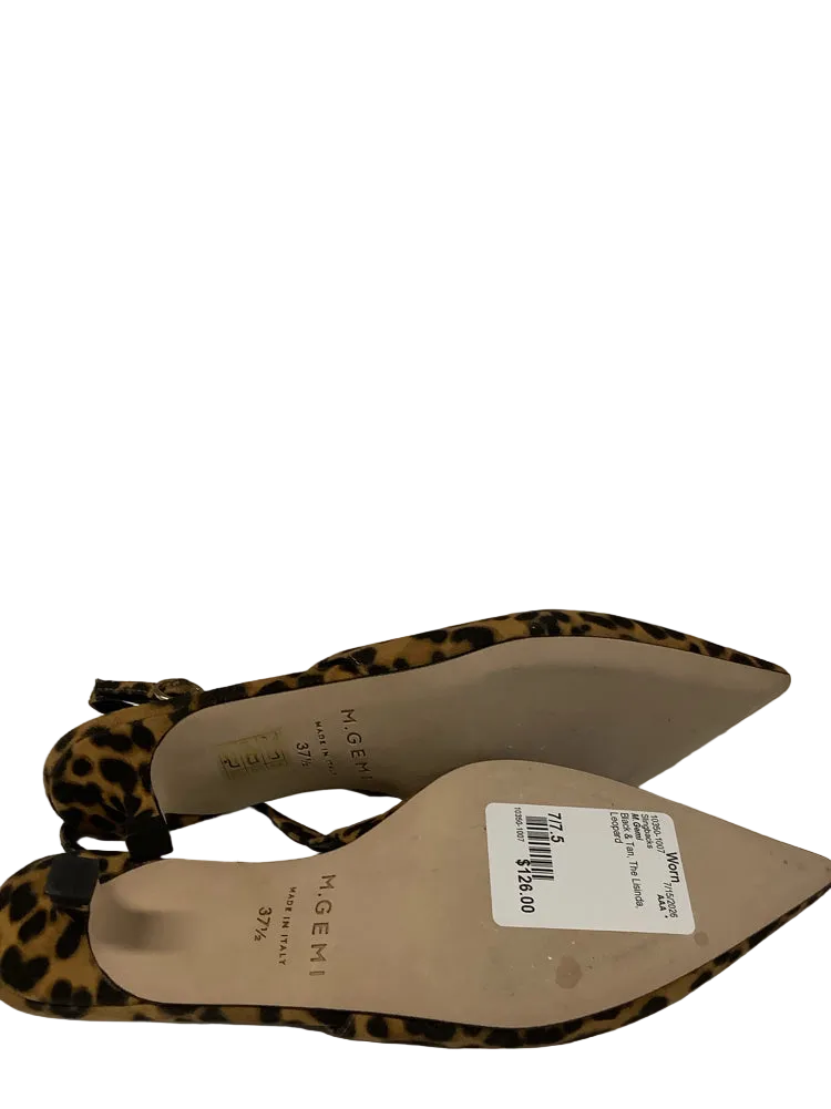 M.Gemi Shoe Size 7/7.5 Black & Tan The Lisinda Slingbacks