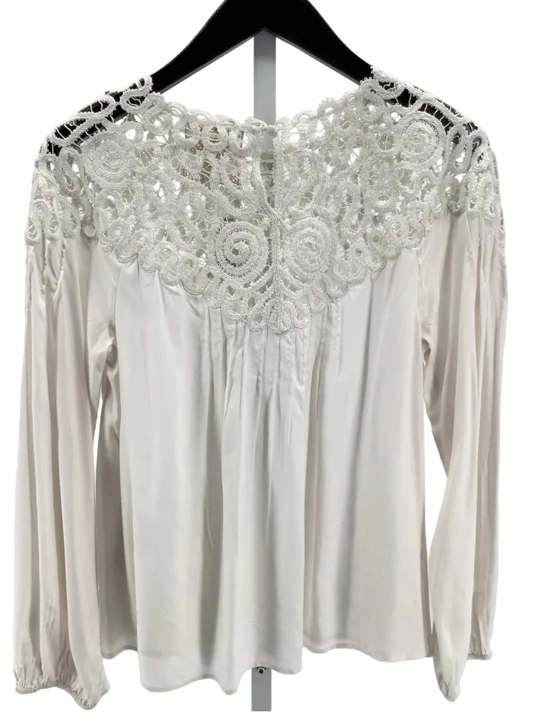 Johnny Was Size S White Cielito Shirt