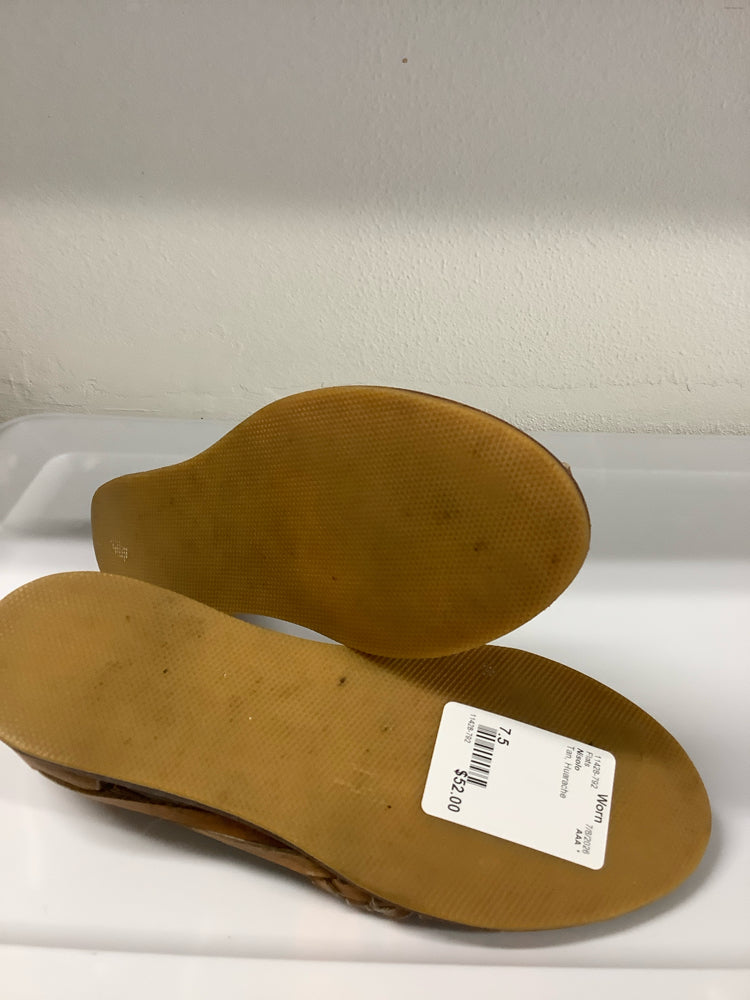 Nisolo Shoe Size 7.5 Tan Huarache Flats