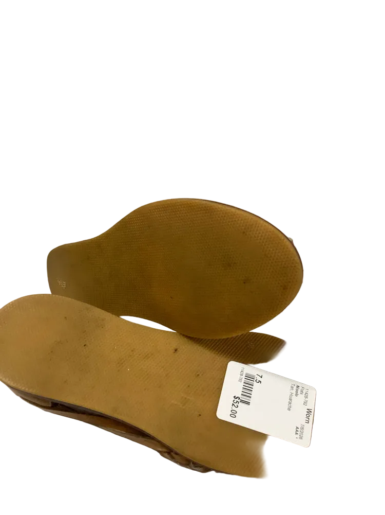 Nisolo Shoe Size 7.5 Tan Huarache Flats