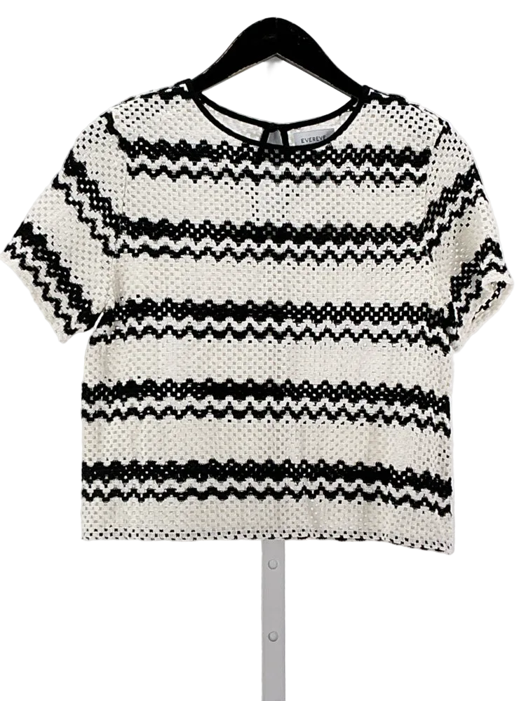 Evereve Size S Black & White Shirt