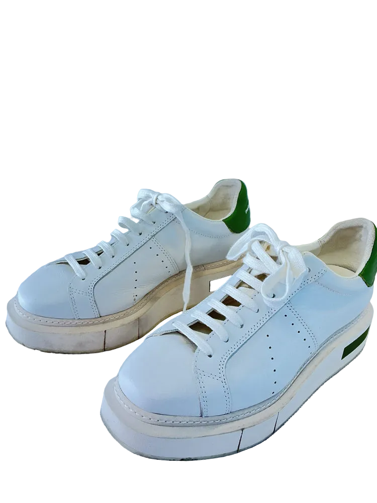 Paloma Barcelo Shoe Size 7.5 White & Green Sneakers
