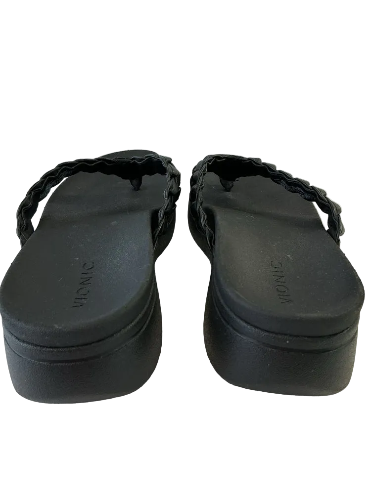 Vionic Shoe Size 10 Black Flip Flops