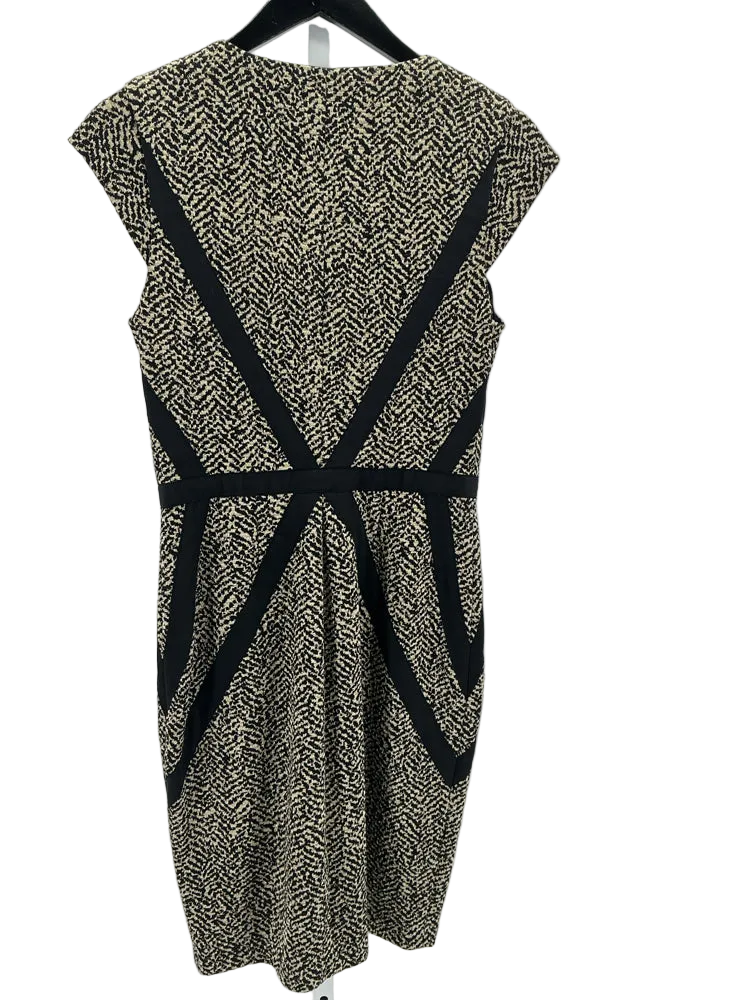 Erin Fetherston Size 6 Black & Gold Corrine Dress