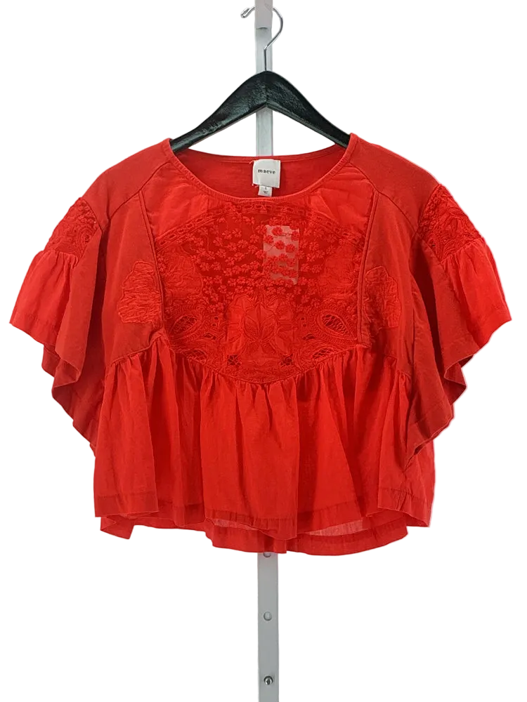 Maeve Size S Red Shirt