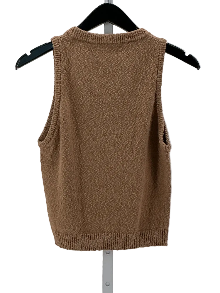 White + Warren Size S Brown Tank Top